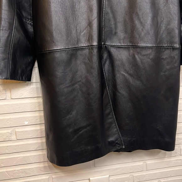 Adler Collection Vintage Black Button Up Leather Jacket, Women’s Size XL - Picture 10 of 15